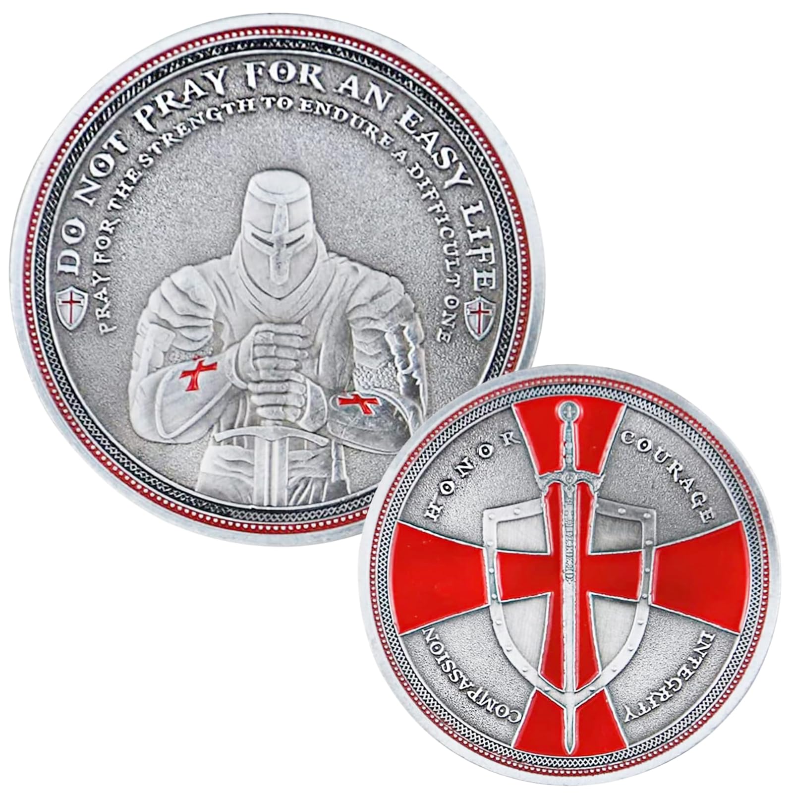 Put On The Whole Armor of God Crest Ephesians 6:13-17 Religious Challenge Collector Metal New Challenge Coin Armor of god Coin (B)