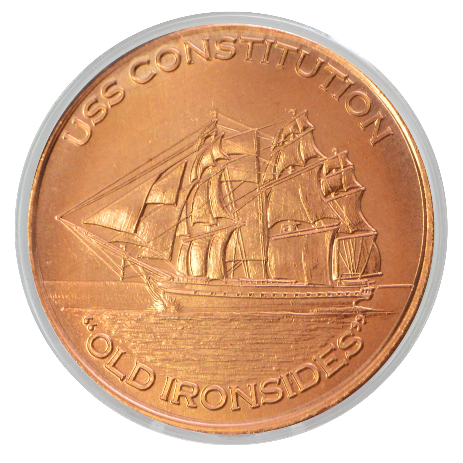 H.L. Hunley Submarine Civil War Commemorative 1 oz Pure .999 Copper Round Collectible Coin in Capsule