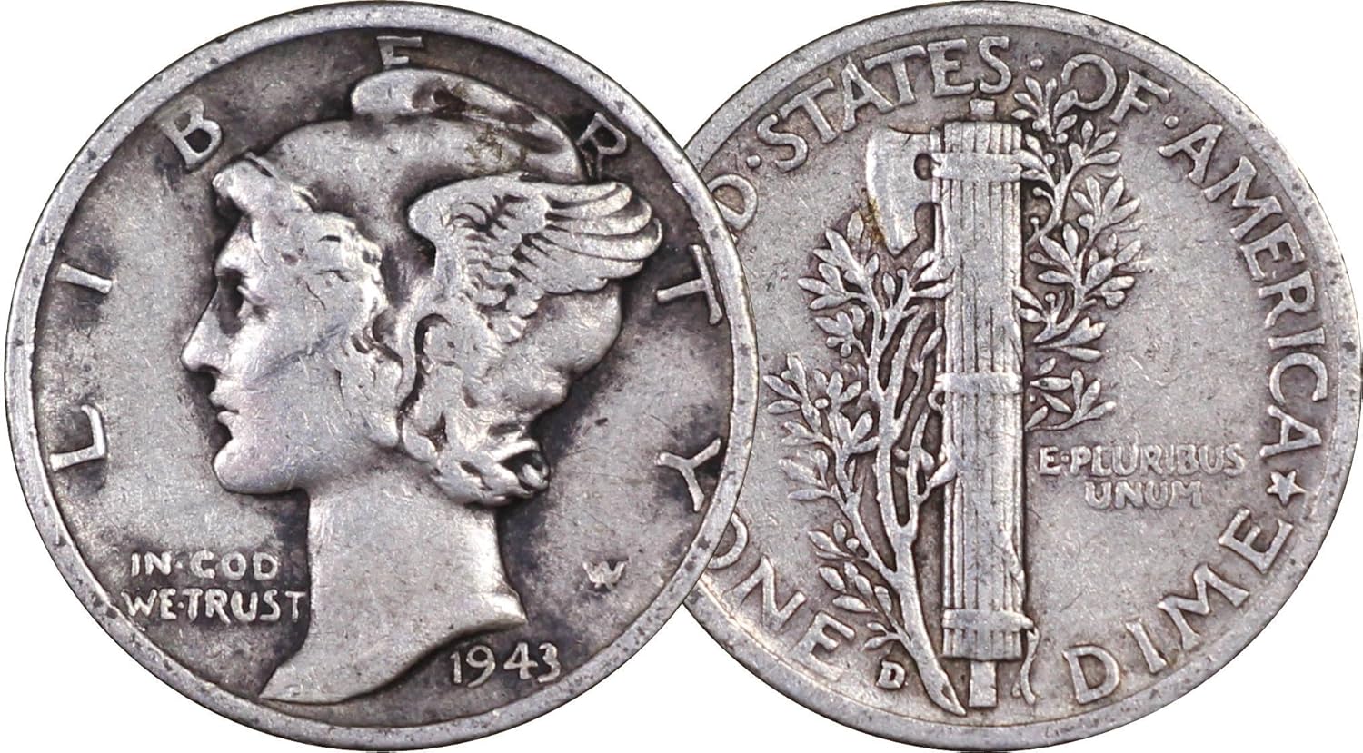 Old U.S. Silver Coins 5 Coin Collection Gift Set - Indian Head Cent, Buffalo Nickel, Mercury Dime, Standing Liberty Quarter, Walking Liberty Half Dollar