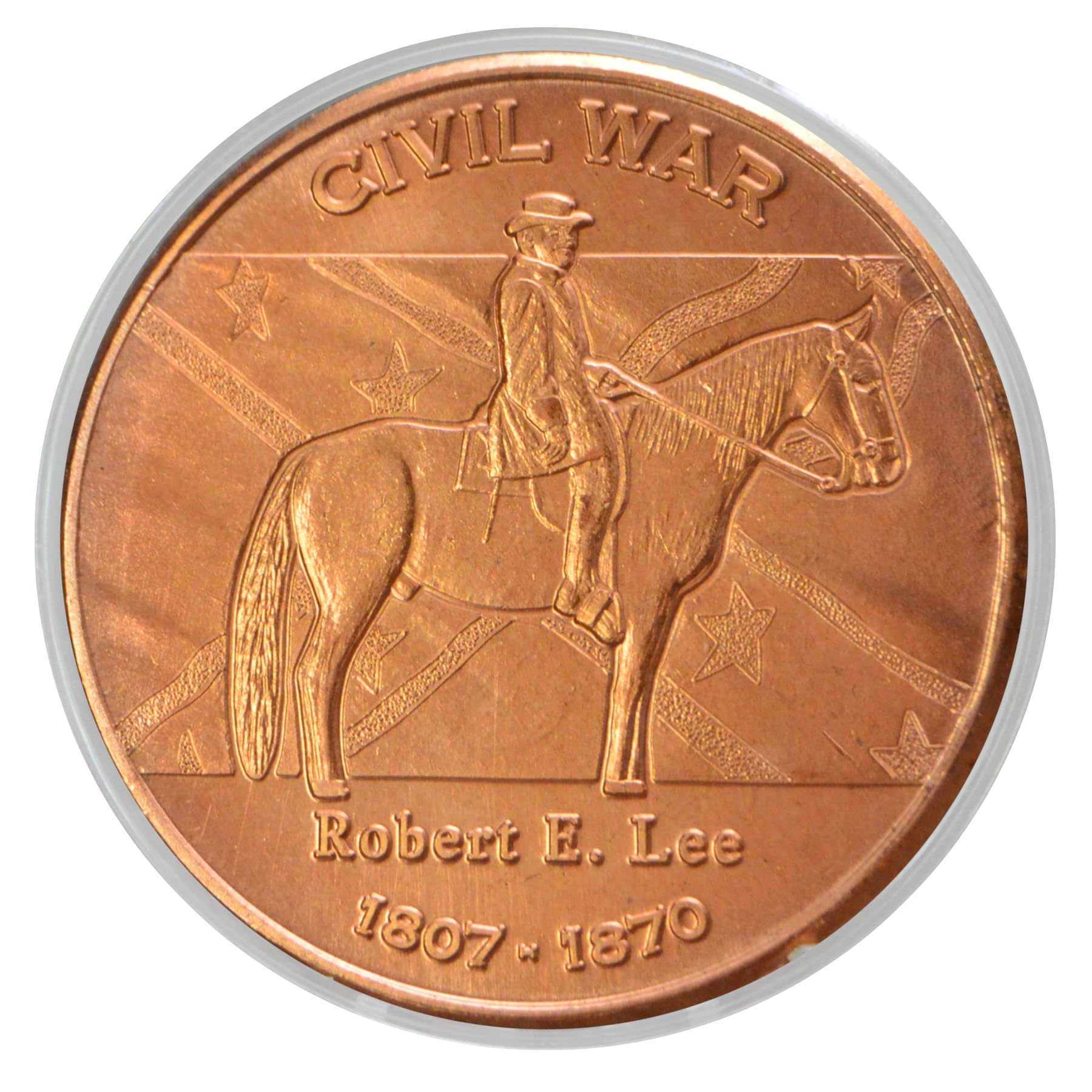 H.L. Hunley Submarine Civil War Commemorative 1 oz Pure .999 Copper Round Collectible Coin in Capsule