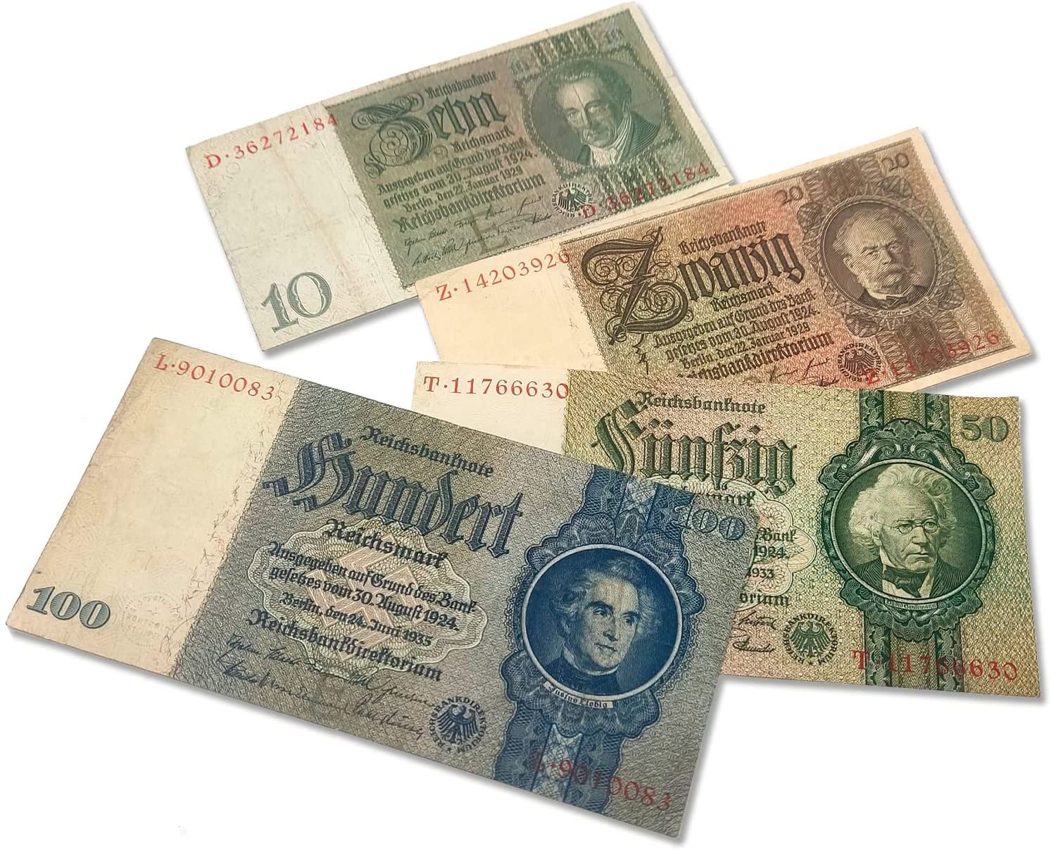 IMPACTO COLECCIONABLES - 2 Banknotes Used During The World War 2 by German Troops (1939-42) - Third Reich, Certificate of Authenticity Included