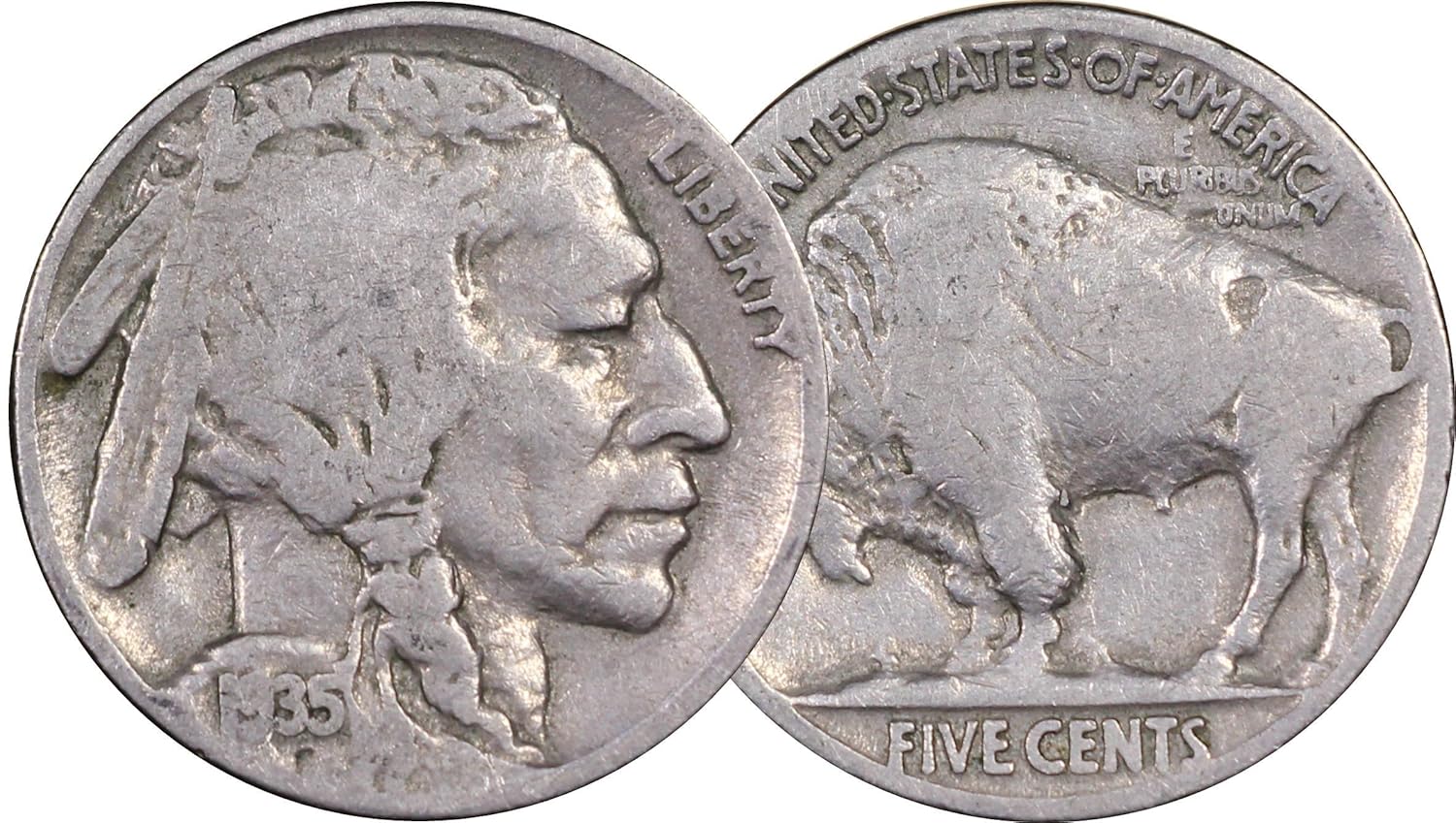 Old U.S. Silver Coins 5 Coin Collection Gift Set - Indian Head Cent, Buffalo Nickel, Mercury Dime, Standing Liberty Quarter, Walking Liberty Half Dollar