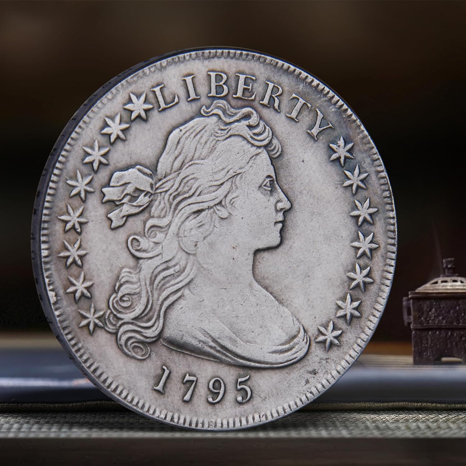 1795 1796 1797 1798 Liberty Dollar Coin – Silver-Plated Old US Coin, Collectible Replica for Coin Collectors, History Enthusiasts & Display, Old Coins for Collectors & Gifts (1795)