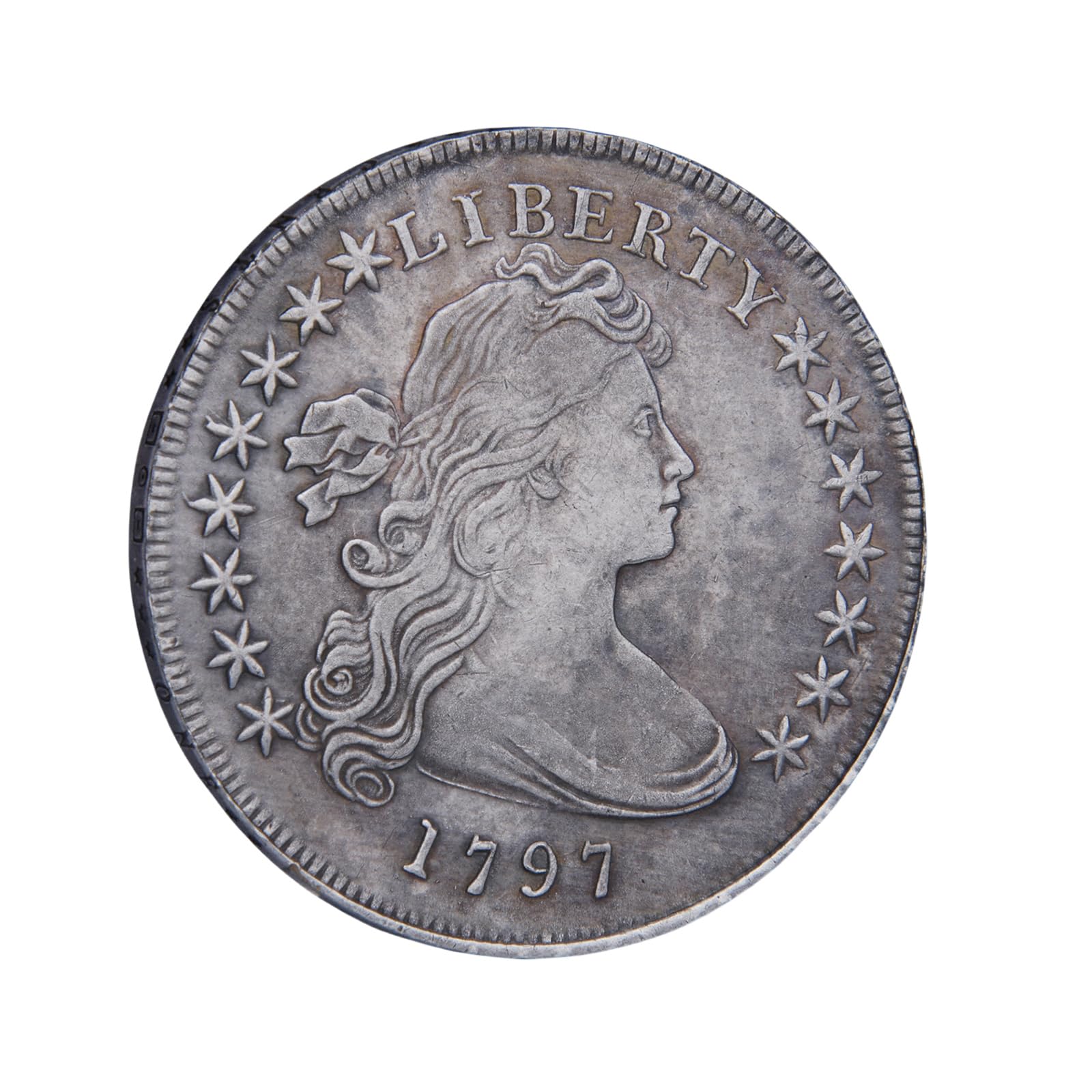 1795 1796 1797 1798 Liberty Dollar Coin – Silver-Plated Old US Coin, Collectible Replica for Coin Collectors, History Enthusiasts & Display, Old Coins for Collectors & Gifts (1795)