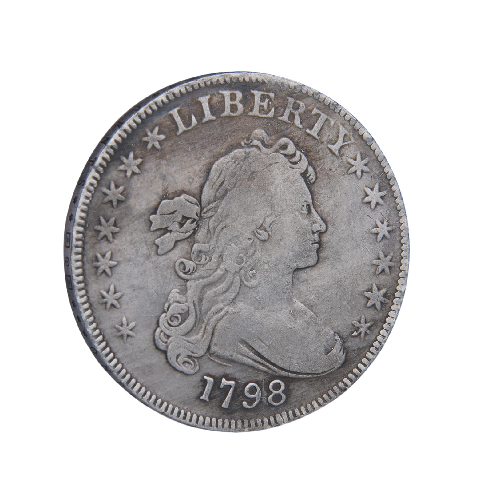 1795 1796 1797 1798 Liberty Dollar Coin – Silver-Plated Old US Coin, Collectible Replica for Coin Collectors, History Enthusiasts & Display, Old Coins for Collectors & Gifts (1795)