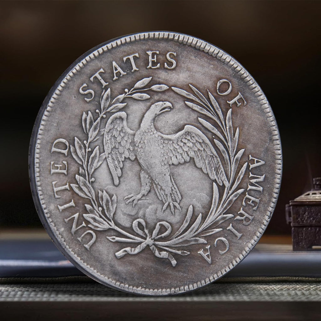 1795 1796 1797 1798 Liberty Dollar Coin – Silver-Plated Old US Coin, Collectible Replica for Coin Collectors, History Enthusiasts & Display, Old Coins for Collectors & Gifts (1795)