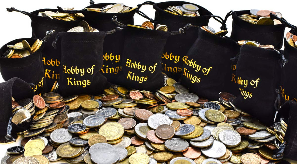 200 Different Coins from 50 Countries Around The World Including A Coin Bag Small Purse!