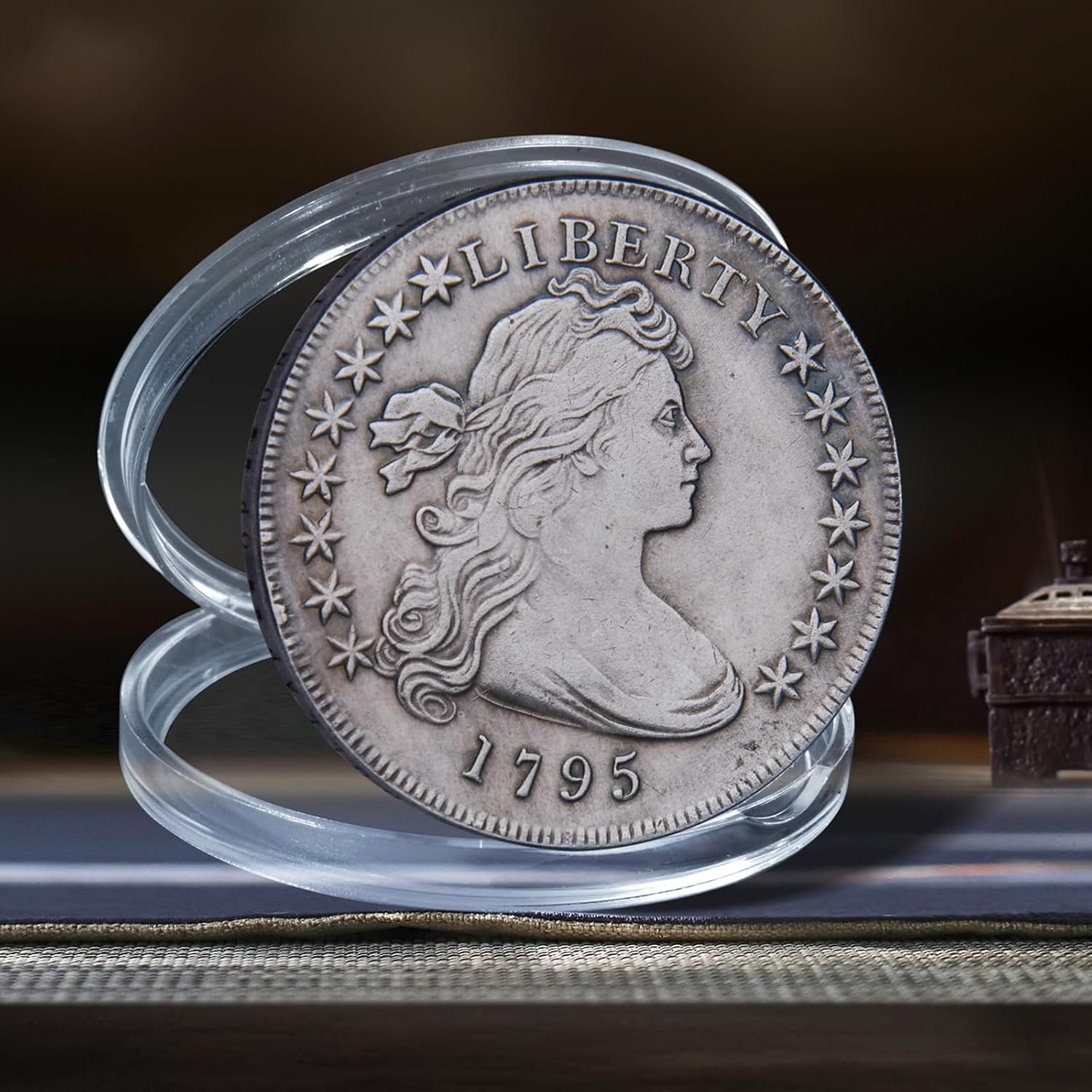 1795 1796 1797 1798 Liberty Dollar Coin – Silver-Plated Old US Coin, Collectible Replica for Coin Collectors, History Enthusiasts & Display, Old Coins for Collectors & Gifts (1795)