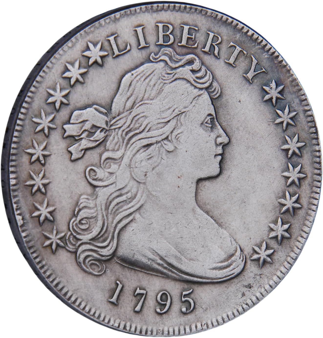 1795 1796 1797 1798 Liberty Dollar Coin – Silver-Plated Old US Coin, Collectible Replica for Coin Collectors, History Enthusiasts & Display, Old Coins for Collectors & Gifts (1795)