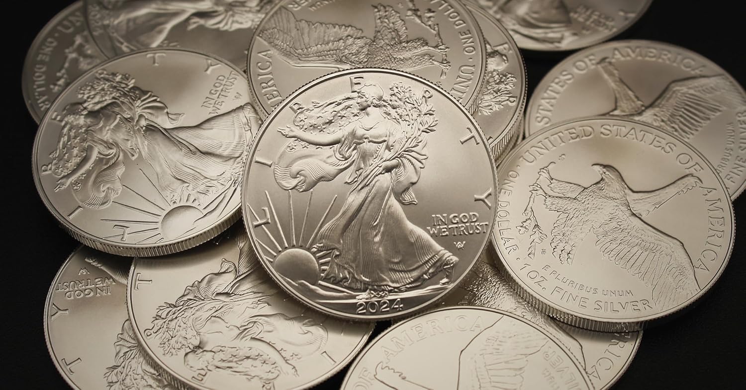 1986 - Present (Random Year) Lot of (5) 1 oz American Silver Eagle Coins Brilliant Uncirculated (Type 1 or 2) with Certificates of Authenticity $1 Seller BU